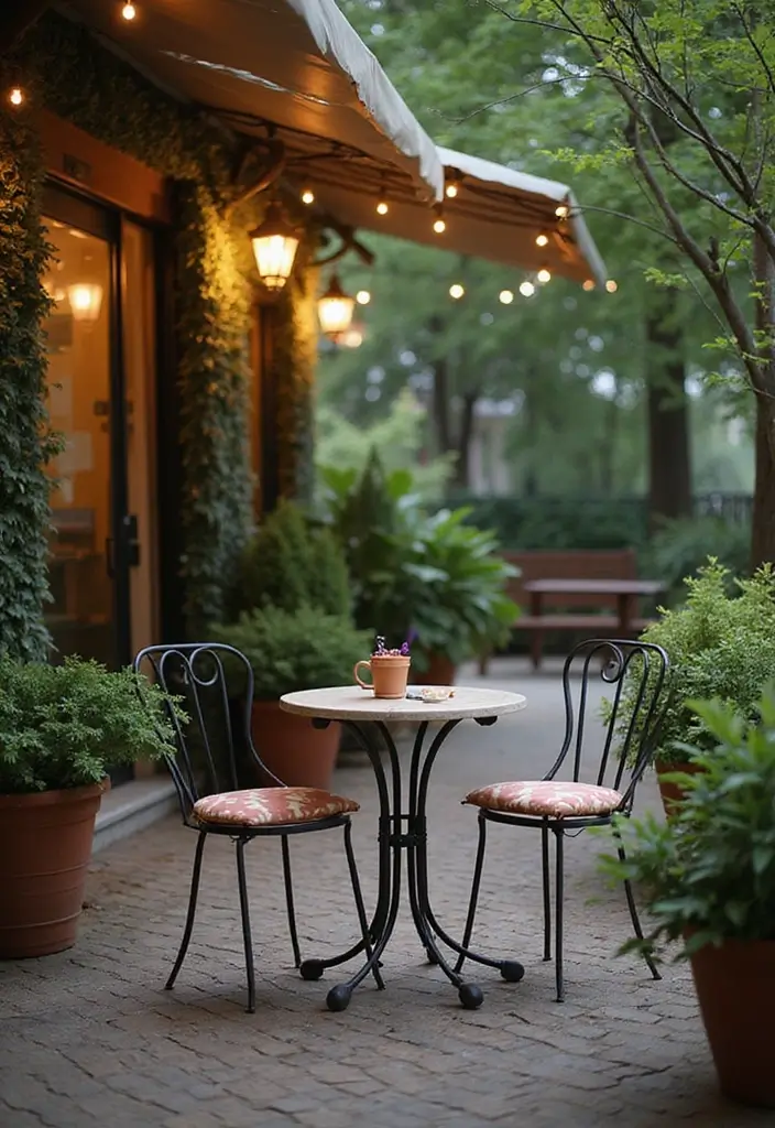 30 Apartment Patio Ideas to Create a Relaxing Outdoor Escape 2 30 Apartment Patio Ideas to Create a Relaxing Outdoor Escape - 2. Cozy Bistro Set for Intimate Dining