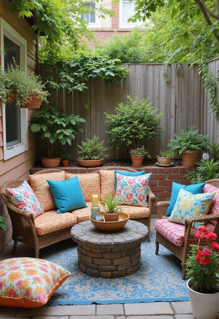 30 Apartment Patio Ideas to Create a Relaxing Outdoor Escape 20 30 Apartment Patio Ideas to Create a Relaxing Outdoor Escape - 20. Outdoor Cushions for Style and Comfort
