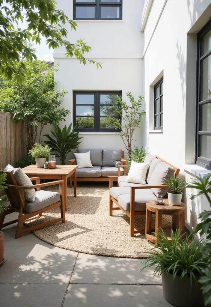 30 Apartment Patio Ideas to Create a Relaxing Outdoor Escape 22 30 Apartment Patio Ideas to Create a Relaxing Outdoor Escape - 22. Minimalist Design for a Clean Look