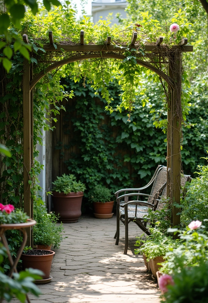 30 Apartment Patio Ideas to Create a Relaxing Outdoor Escape 26 30 Apartment Patio Ideas to Create a Relaxing Outdoor Escape - 26. Garden Trellis for Climbing Plants