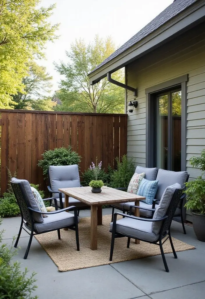 30 Apartment Patio Ideas to Create a Relaxing Outdoor Escape 27 30 Apartment Patio Ideas to Create a Relaxing Outdoor Escape - 27. Weather-Resistant Furniture for Longevity