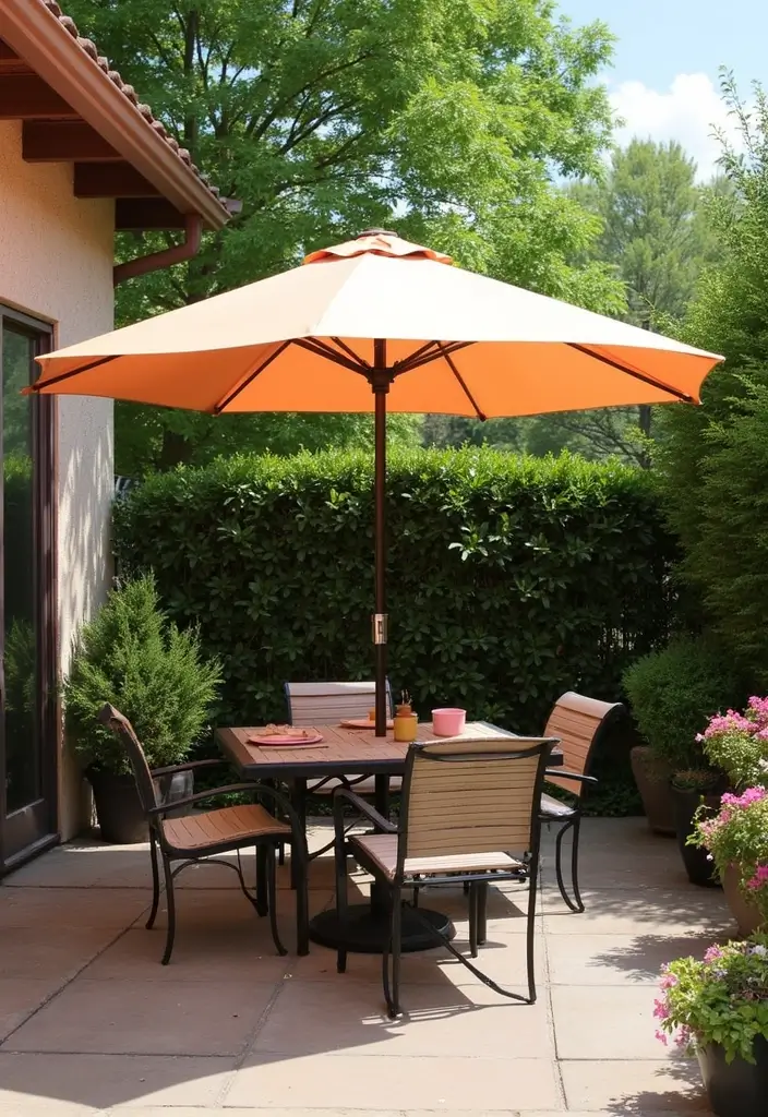 30 Apartment Patio Ideas to Create a Relaxing Outdoor Escape 28 30 Apartment Patio Ideas to Create a Relaxing Outdoor Escape - 28. Umbrellas for Shade and Style