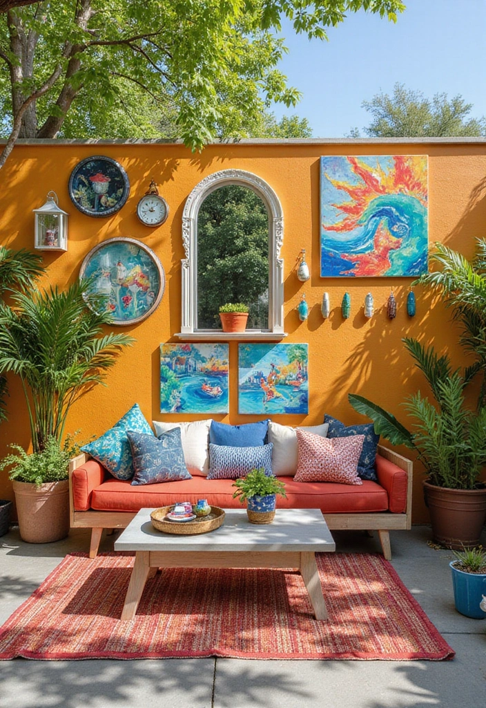 30 Apartment Patio Ideas to Create a Relaxing Outdoor Escape 9 30 Apartment Patio Ideas to Create a Relaxing Outdoor Escape - 9. Wall Art for a Personal Touch