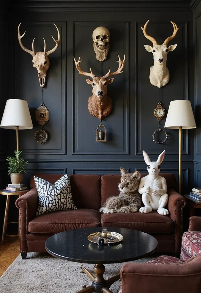 30 Gothic Apartment Decor Inspirations That Feel Dark & Chic 10 30 Gothic Apartment Decor Inspirations That Feel Dark & Chic - 10. Alternative Decor Accents