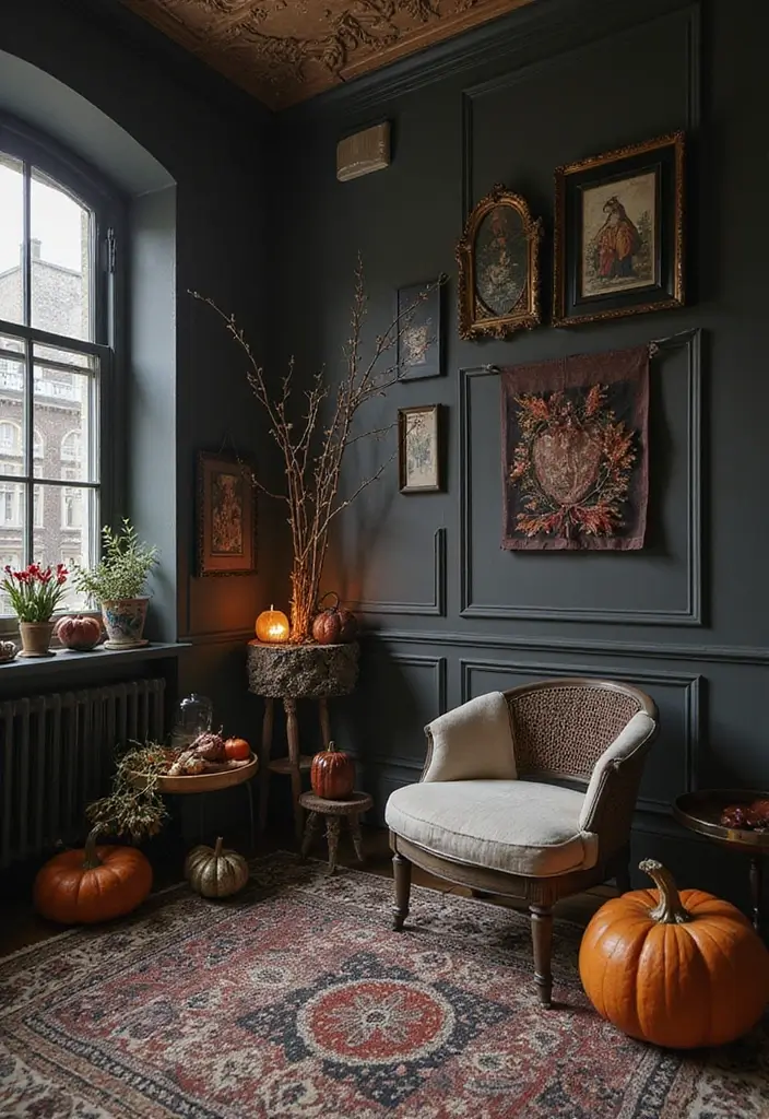 30 Gothic Apartment Decor Inspirations That Feel Dark & Chic 30 30 Gothic Apartment Decor Inspirations That Feel Dark & Chic - 30. Seasonal Decor Changes