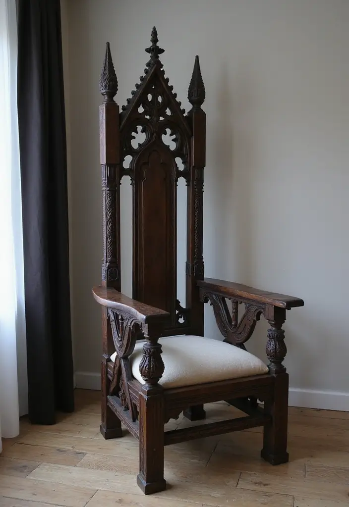 30 Gothic Apartment Decor Inspirations That Feel Dark & Chic 7 30 Gothic Apartment Decor Inspirations That Feel Dark & Chic - 7. Gothic-Inspired Furniture