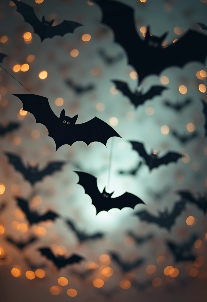 30 Halloween Apartment Decor Ideas That Are Scary-Cute 14 30 Halloween Apartment Decor Ideas That Are Scary-Cute - 14. Batty Ceiling Decor
