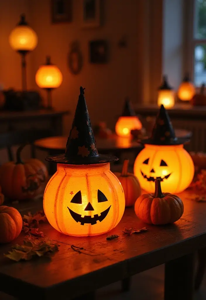 30 Halloween Apartment Decor Ideas That Are Scary-Cute 18 30 Halloween Apartment Decor Ideas That Are Scary-Cute - 18. Festive Lanterns