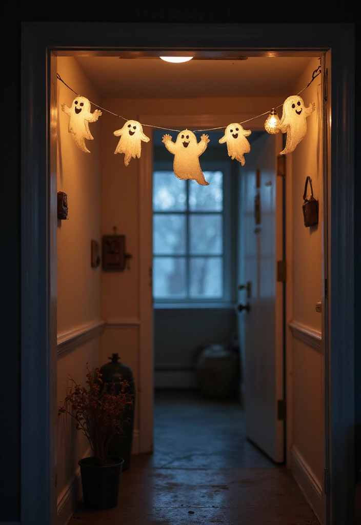 30 Halloween Apartment Decor Ideas That Are Scary-Cute 26 30 Halloween Apartment Decor Ideas That Are Scary-Cute - 26. Ghostly Garlands