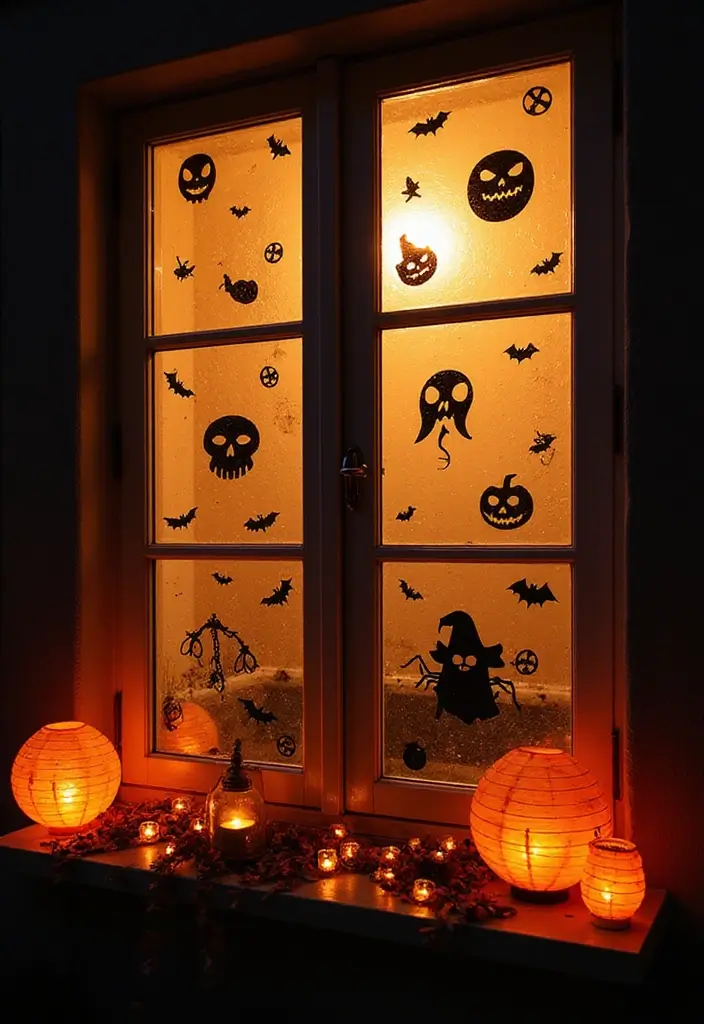 30 Halloween Apartment Decor Ideas That Are Scary-Cute 8 30 Halloween Apartment Decor Ideas That Are Scary-Cute - 8. Festive Window Displays