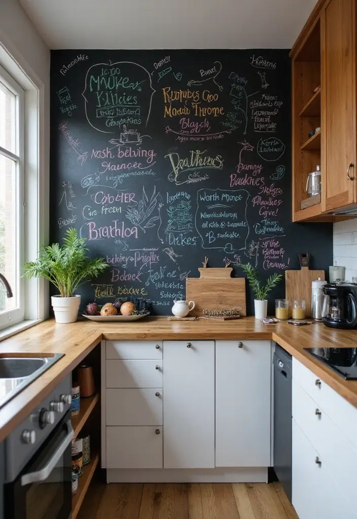 30 Kitchen Design Small Space Ideas That Blend Style and Function 18 30 Kitchen Design Small Space Ideas That Blend Style and Function - 18. Chalkboard Paint