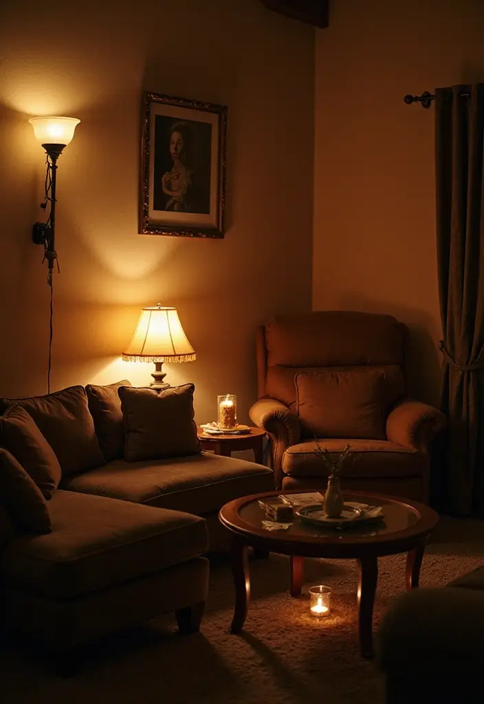 30+ Living Room Decor Ideas Apartment Renters Swear By - 14. Layer Lighting for Depth