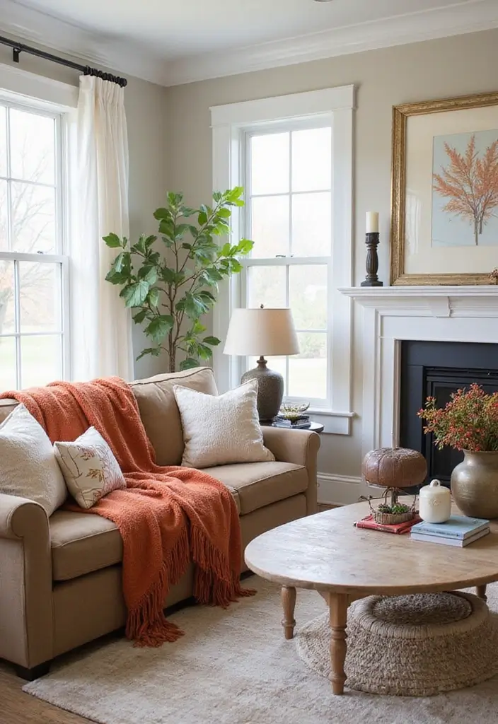 30+ Living Room Decor Ideas Apartment Renters Swear By - 22. Seasonal Decor Swaps