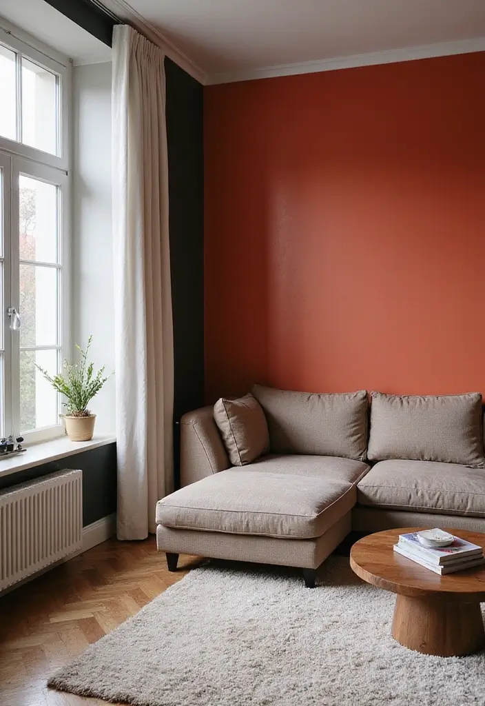 30+ Living Room Decor Ideas Apartment Renters Swear By - 24. Accent Walls with Paint