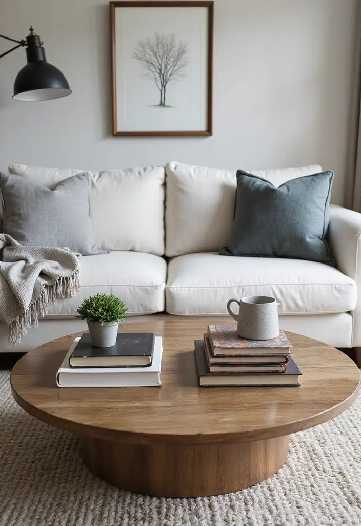 30+ Living Room Decor Ideas Apartment Renters Swear By - 28. Curate Your Coffee Table