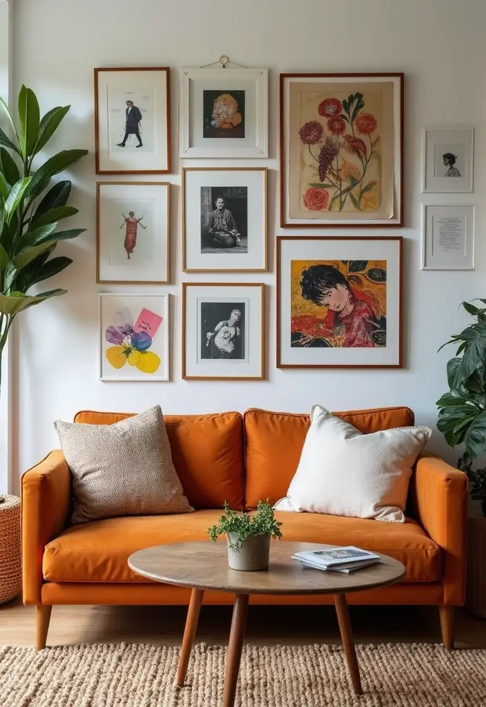 30+ Living Room Decor Ideas Apartment Renters Swear By - 3. Gallery Wall of Memories