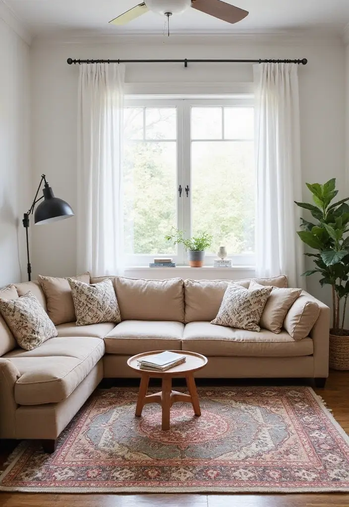 30+ Living Room Decor Ideas Apartment Renters Swear By - 5. Use Area Rugs to Define Spaces