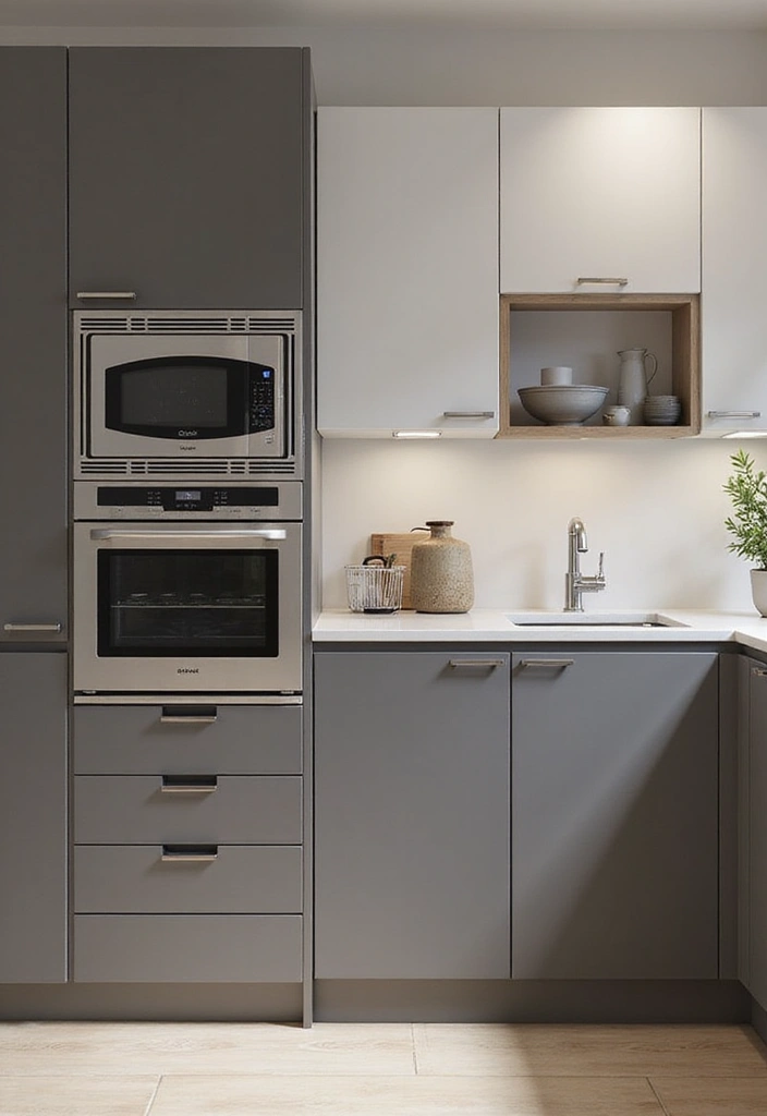 30 Small Kitchen Apartment Layouts That Work Wonders - 11. Sleek Appliances