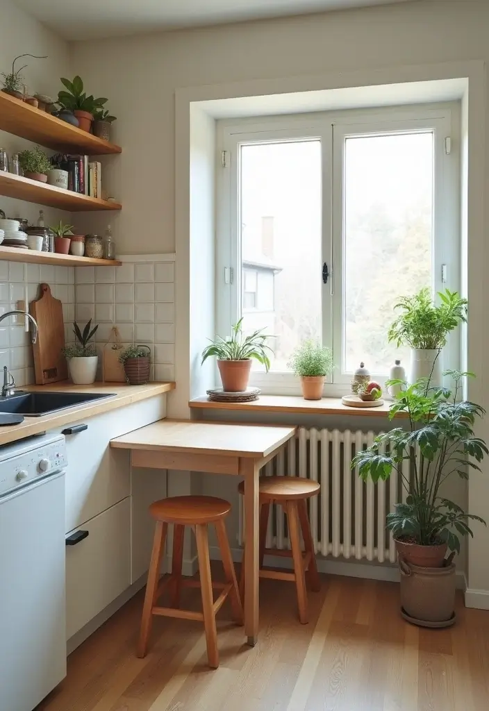 30 Small Kitchen Apartment Layouts That Work Wonders - 24. Practical Dining Options
