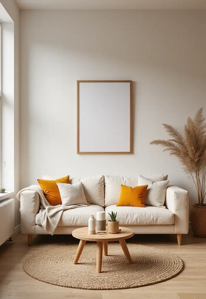 30 Small Living Room Ideas: Cozy and Stylish Apartment Spaces - 10. Minimalist Color Palette