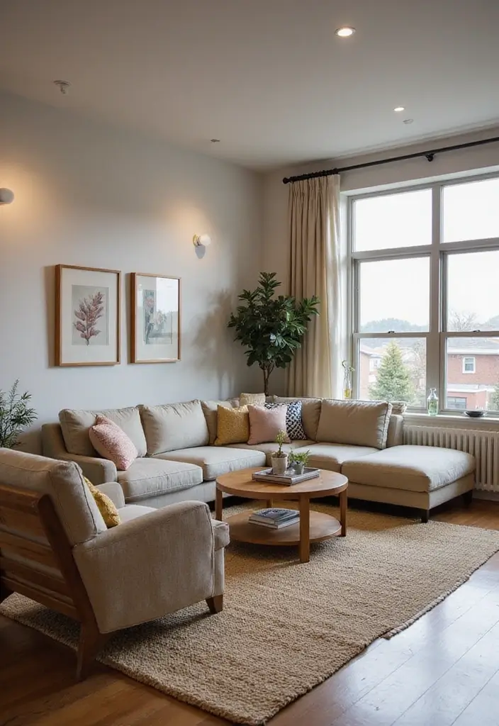 30 Small Living Room Ideas: Cozy and Stylish Apartment Spaces - 24. Unique Furniture Arrangement