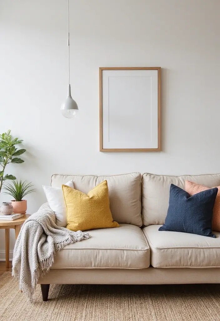 30 Small Living Room Ideas: Cozy and Stylish Apartment Spaces - 5. Go Neutral with Accents