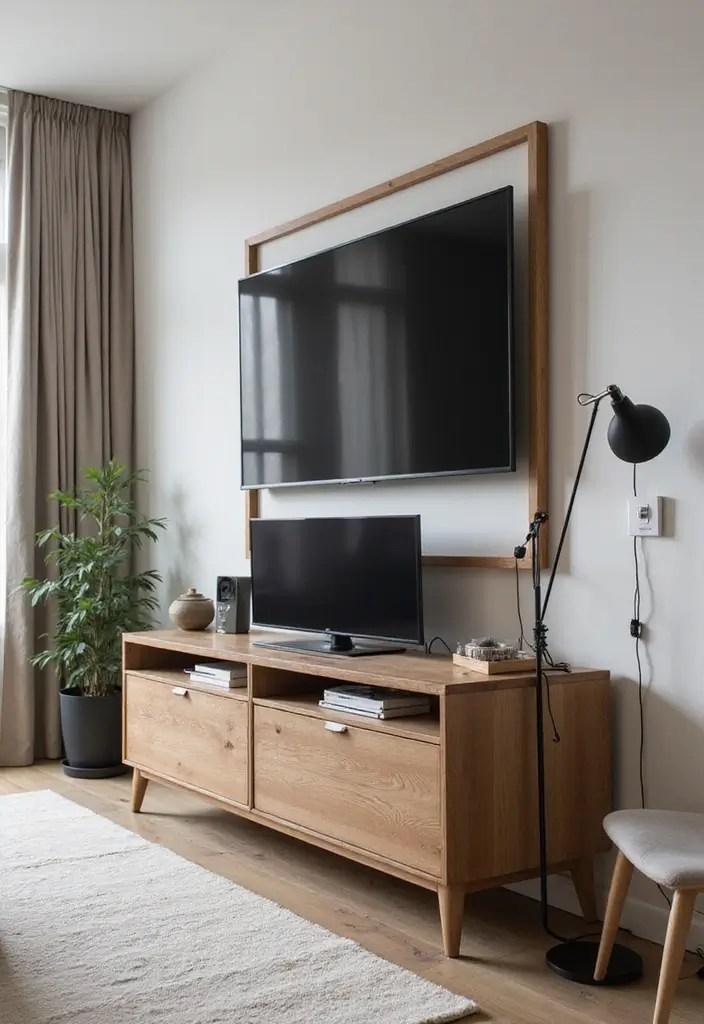 30 Small Space Home Decor Ideas That Actually Work - 27. Hiding Electronics with Style