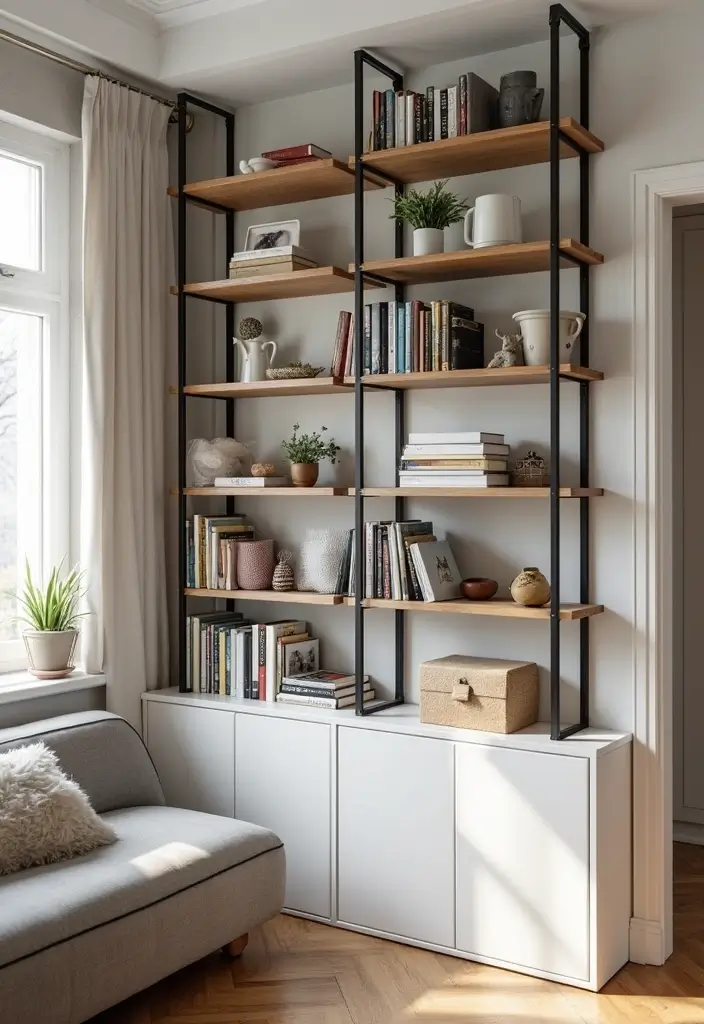 30+ Small Studio Apartment Ideas That Maximize Style and Function 4 30+ Small Studio Apartment Ideas That Maximize Style and Function - 4. Opt for Vertical Storage Solutions