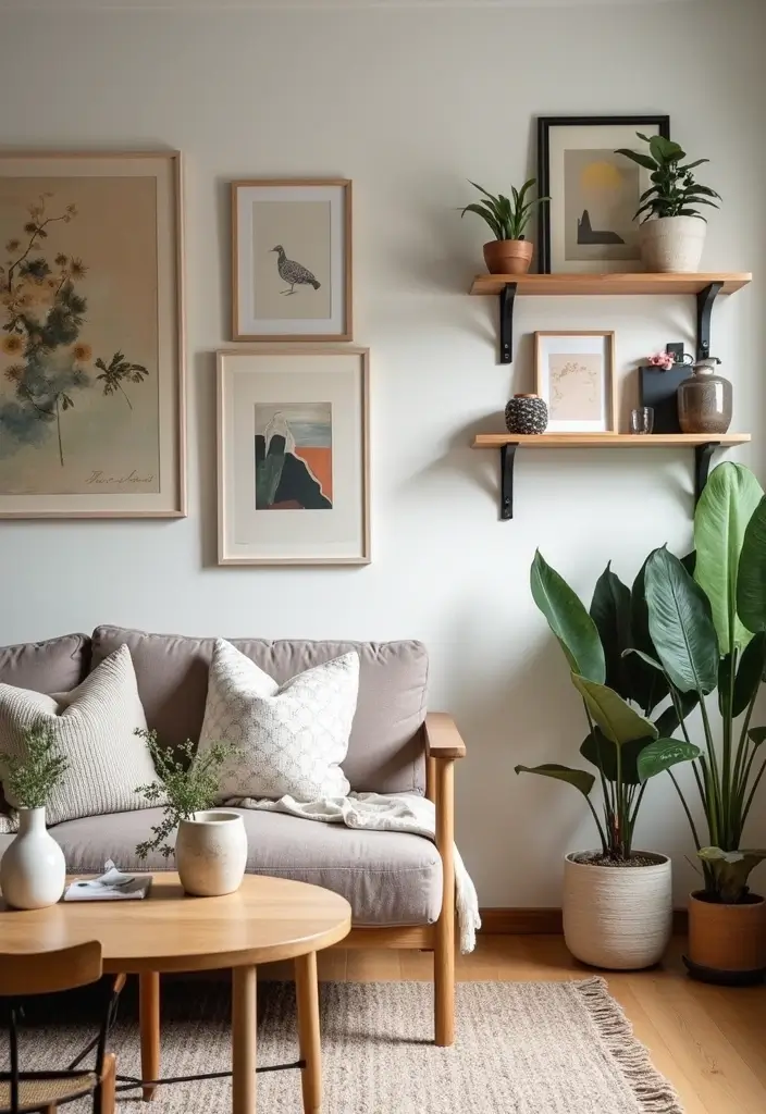 30+ Small Studio Apartment Ideas That Maximize Style and Function 7 30+ Small Studio Apartment Ideas That Maximize Style and Function - 7. Personalize with Art
