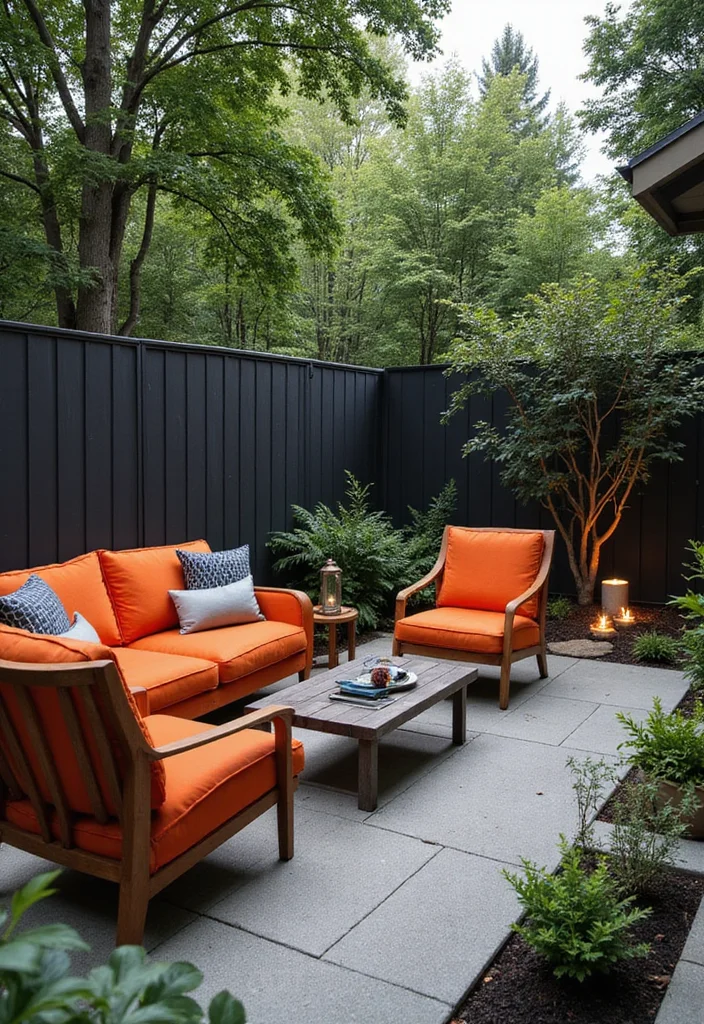 10 Backyard Fence Colors Ideas for Fresh Updated Curb Appeal - 2. Bold Charcoal to Make a Statement