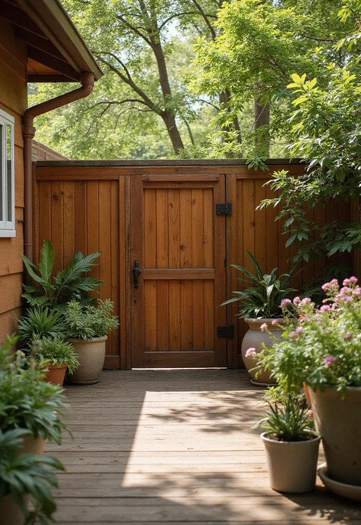 10 Backyard Fence Colors Ideas for Fresh Updated Curb Appeal - 5. Rustic Brown for a Warm Touch