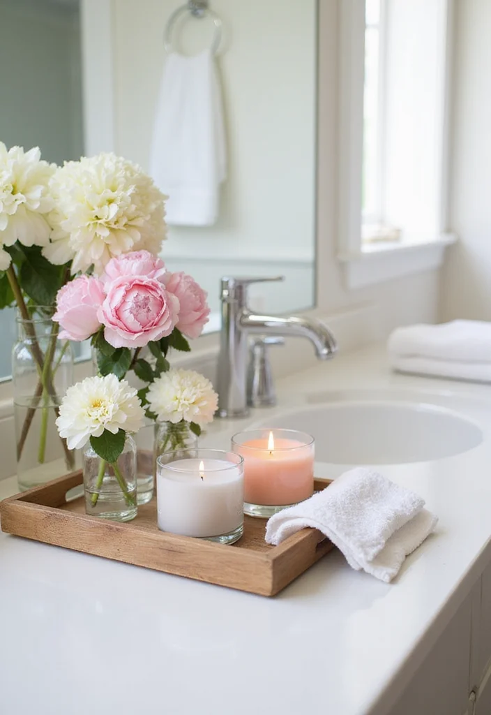 10 Bathroom Tray Decor Ideas for Simple Organized Stylish Accents 5. Seasonal Touches