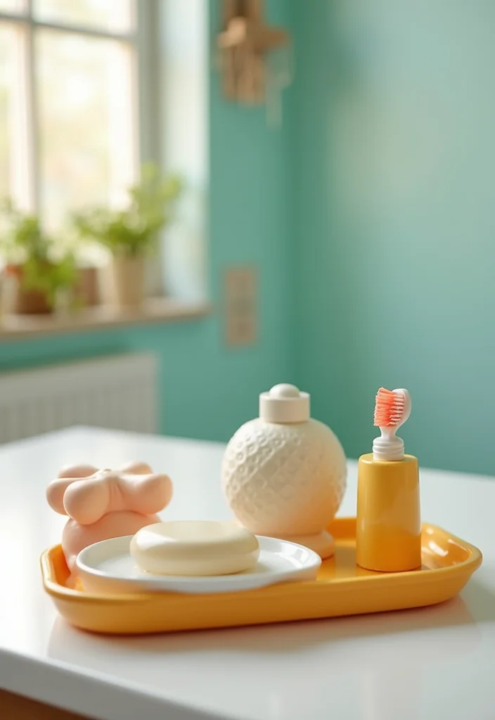 10 Bathroom Tray Decor Ideas for Simple Organized Stylish Accents 8. Functional and Fun