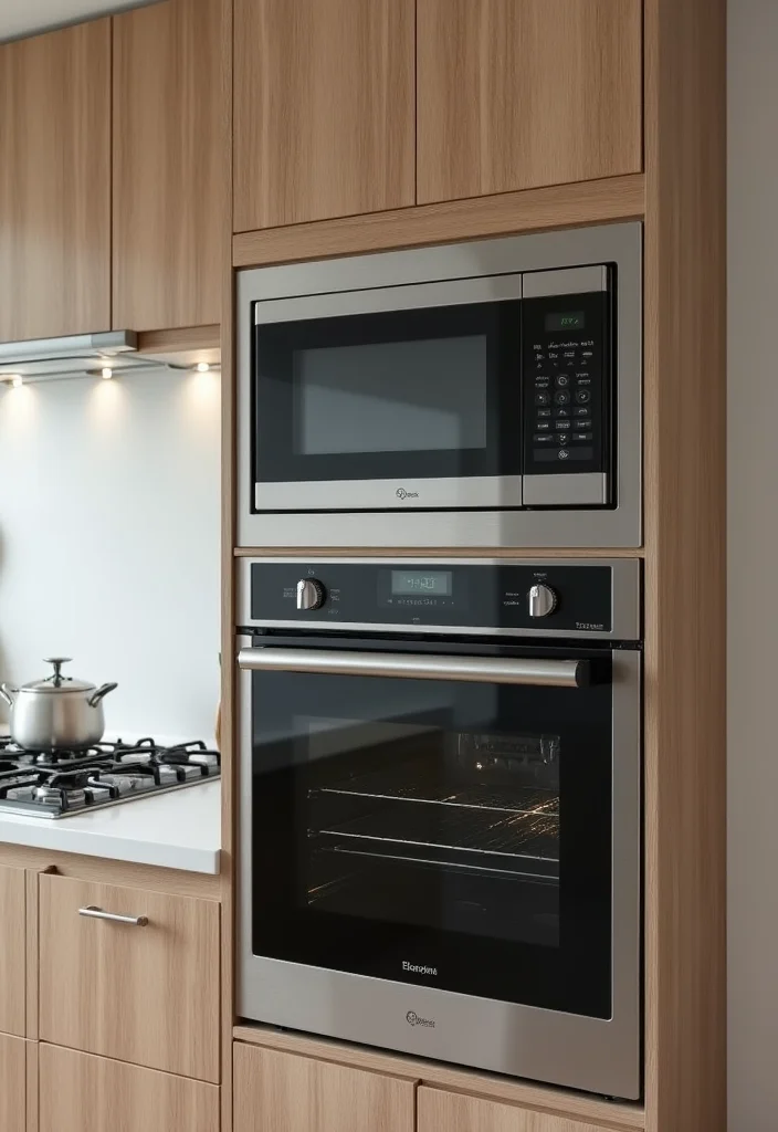 10 Microwave Ideas in Kitchen for Convenient Space Saving Use 34 10 Microwave Ideas in Kitchen for Convenient Space Saving Use 4. Stackable Microwave and Oven