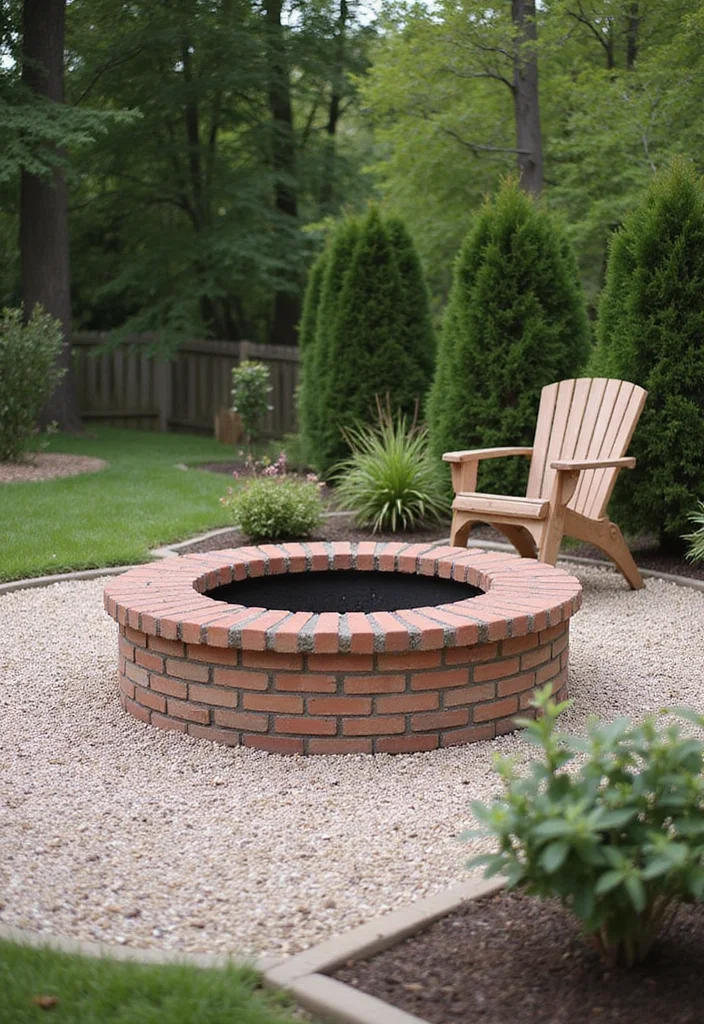 10 Small Fire Pit Ideas Backyard for Cozy Affordable Nights - 8. Bricked-in Fire Pit
