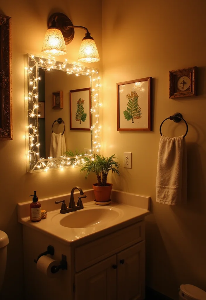 12 ACNH Bathroom Ideas for Cute Creative Island Inspired Style 6. Whimsical Lighting