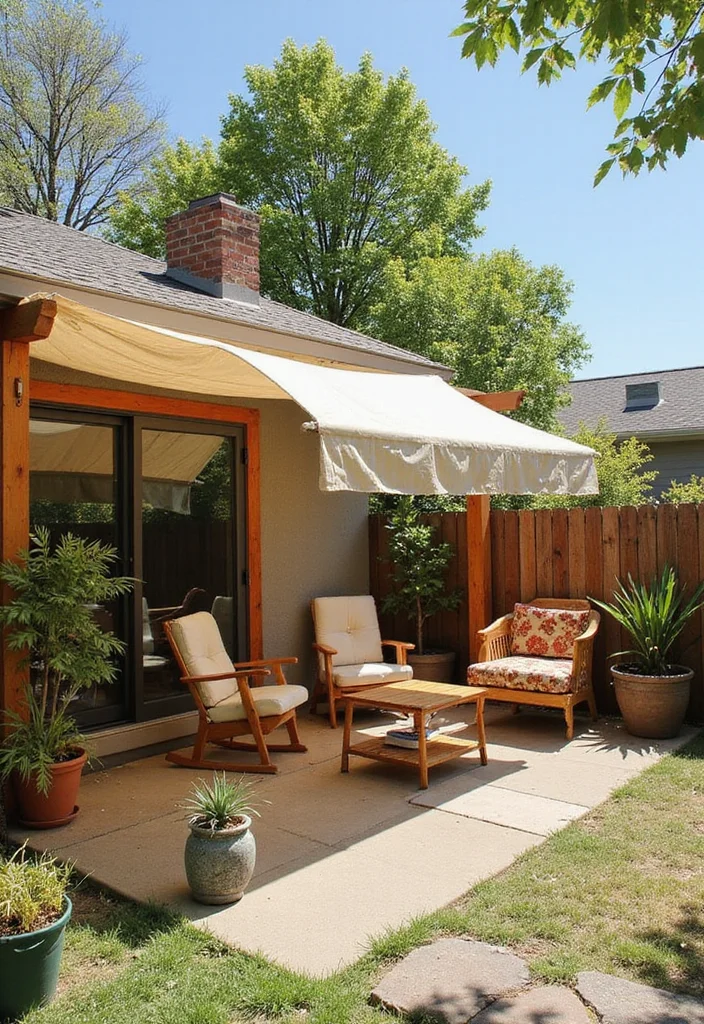 12 Backyard Awning Ideas for Covered Patios: Embracing Cool Shade and Comfort - 11. DIY Awning Projects: Personal Touch