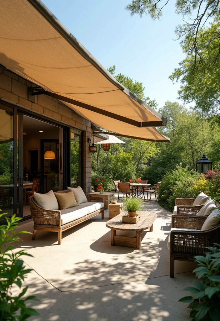 12 Backyard Awning Ideas for Covered Patios: Embracing Cool Shade and Comfort - 12. Sustainable Awnings: Eco-Friendly Materials