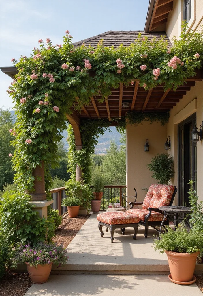 12 Backyard Awning Ideas for Covered Patios: Embracing Cool Shade and Comfort - 4. Lattice Awnings: Artistic and Functional