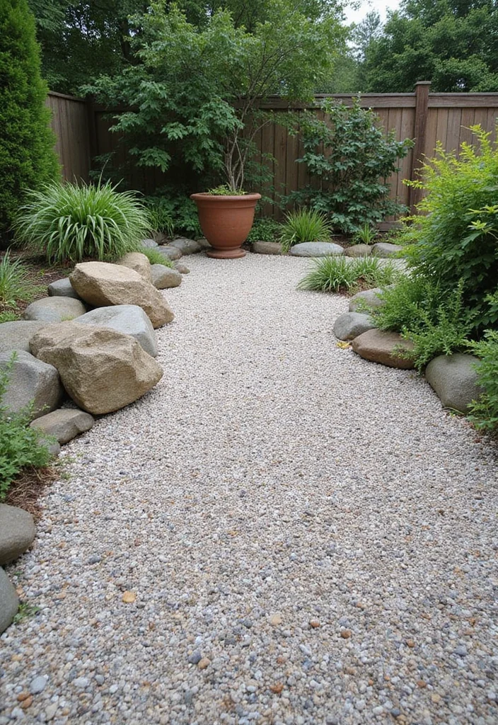 12 Backyard Landscaping Rock Ideas for Low Maintenance Natural Style 4. Gravel Ground Cover