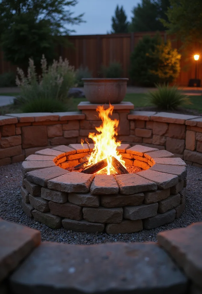 12 Backyard Landscaping Rock Ideas for Low Maintenance Natural Style 9. Stone Fire Pit Area