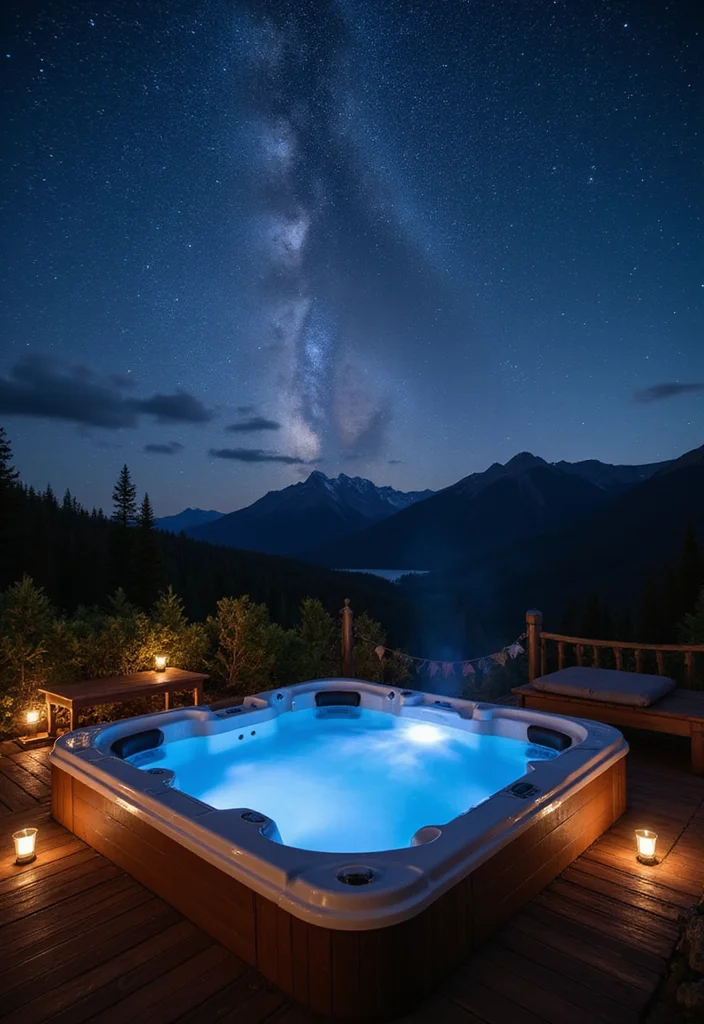 12 Backyard Spa Ideas Hot Tubs for Relaxing Peaceful Retreats - 7. Hot Tub Under the Stars