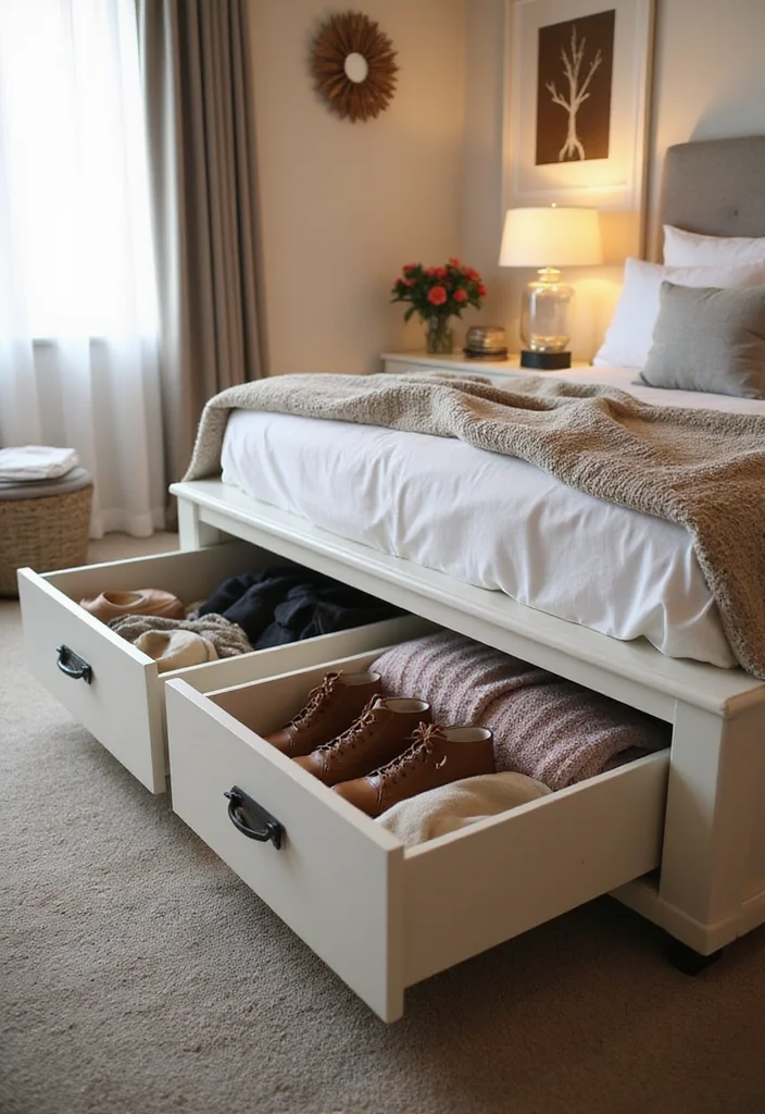 12 Bedroom Clothes Storage Ideas for Organized Space Saving Living 1. Under Bed Storage Drawers