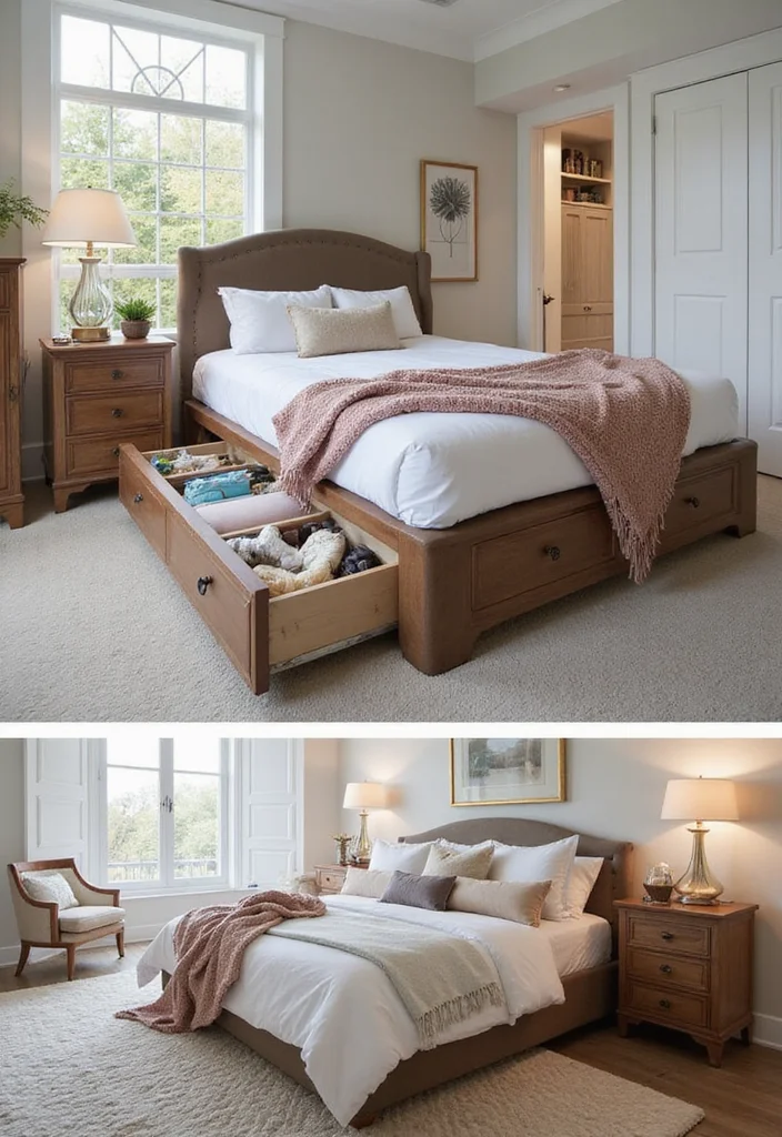 12 Bedroom Clothes Storage Ideas for Organized Space Saving Living 3. Multifunctional Furniture