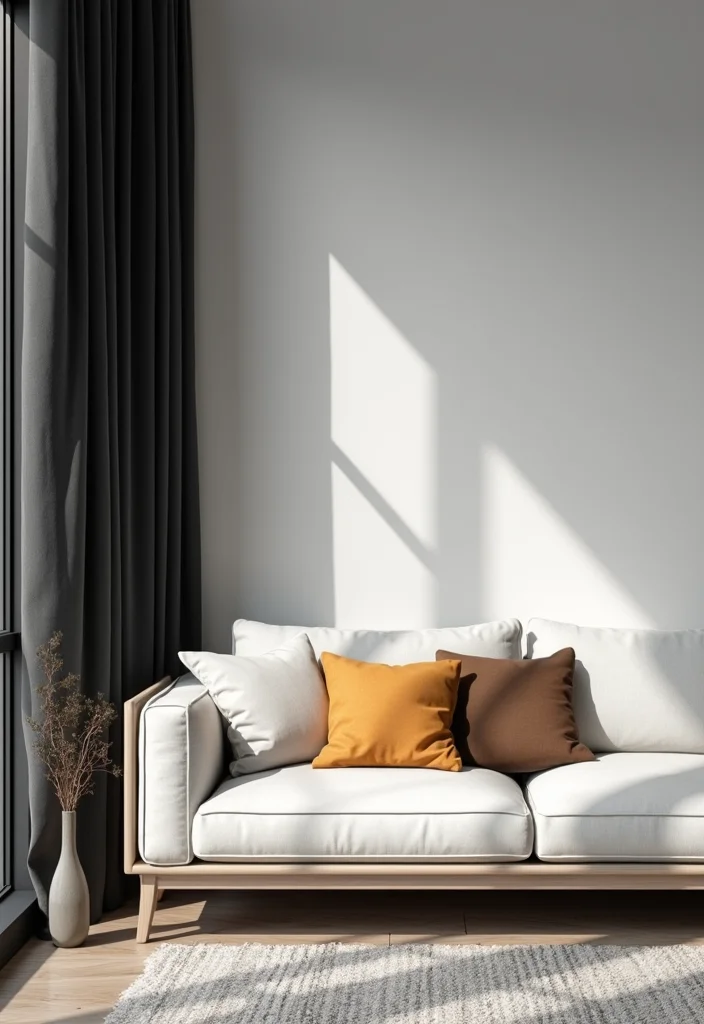 12 Black Curtains Living Room Ideas for Bold Dramatic Contrast 1. Bold Monochrome Look