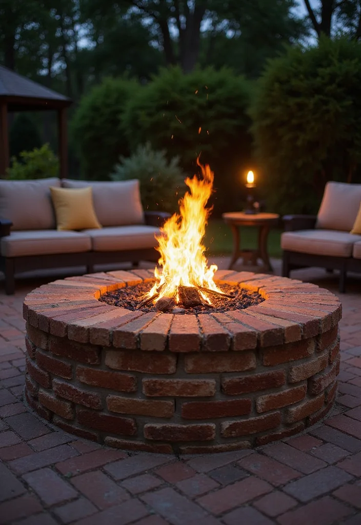 12 Brick Fire Pit Ideas Backyard for Classic Durable Cozy Style 23 12 Brick Fire Pit Ideas Backyard for Classic Durable Cozy Style - 3. Raised Brick Fire Pit