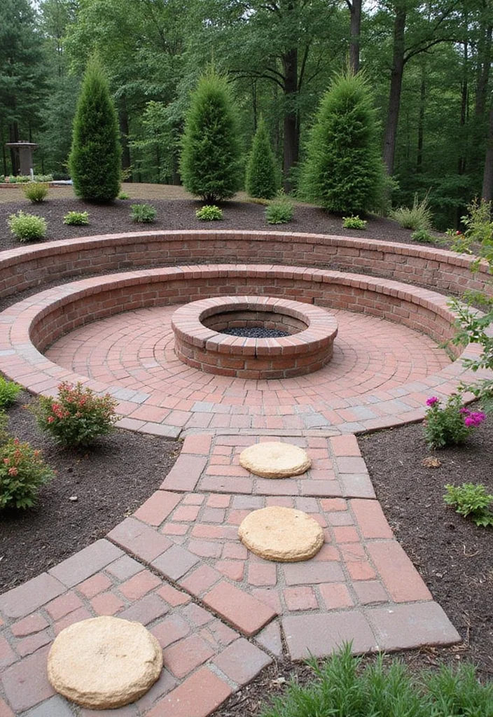 12 Brick Fire Pit Ideas Backyard for Classic Durable Cozy Style 89 12 Brick Fire Pit Ideas Backyard for Classic Durable Cozy Style - 9. Multi-Level Fire Pit