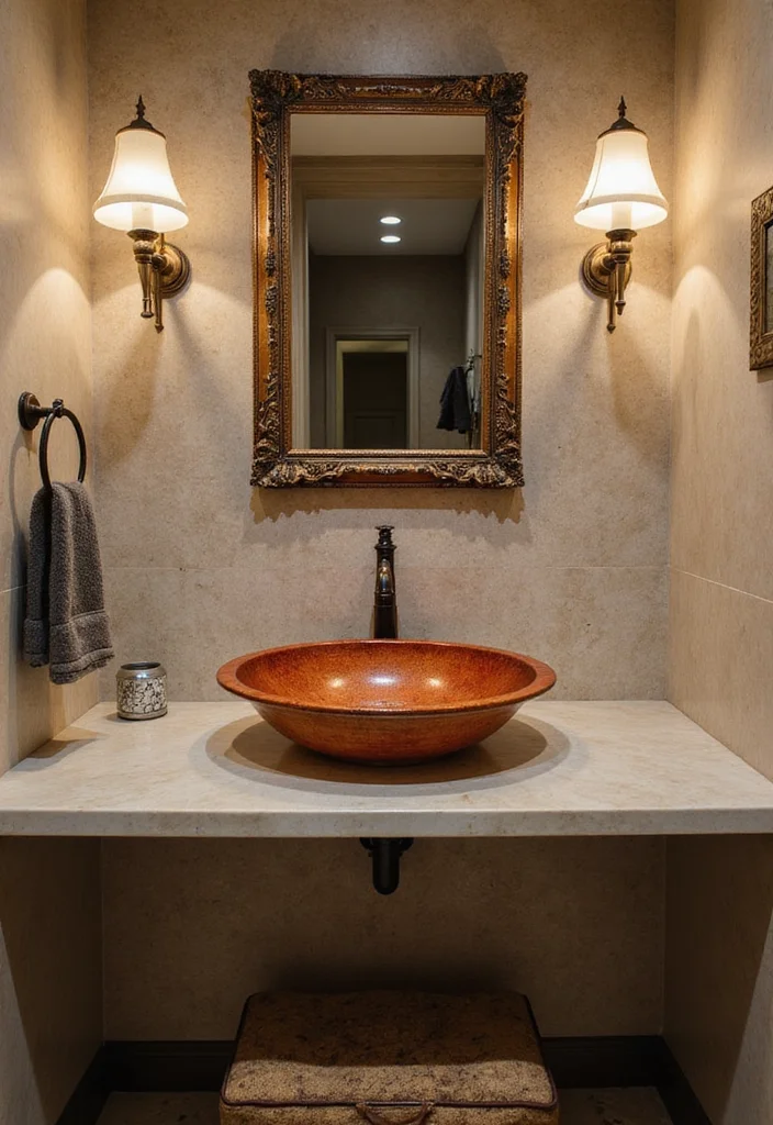 12 Burgundy Bathroom Ideas for Rich Warm Elegant Depth - 11. Artistic Sink Designs