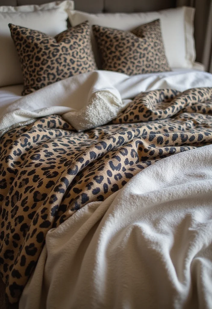 12 Cheetah Bedroom Ideas for Bold Fun Patterned Personality 2. Cheetah Print Bedding Set