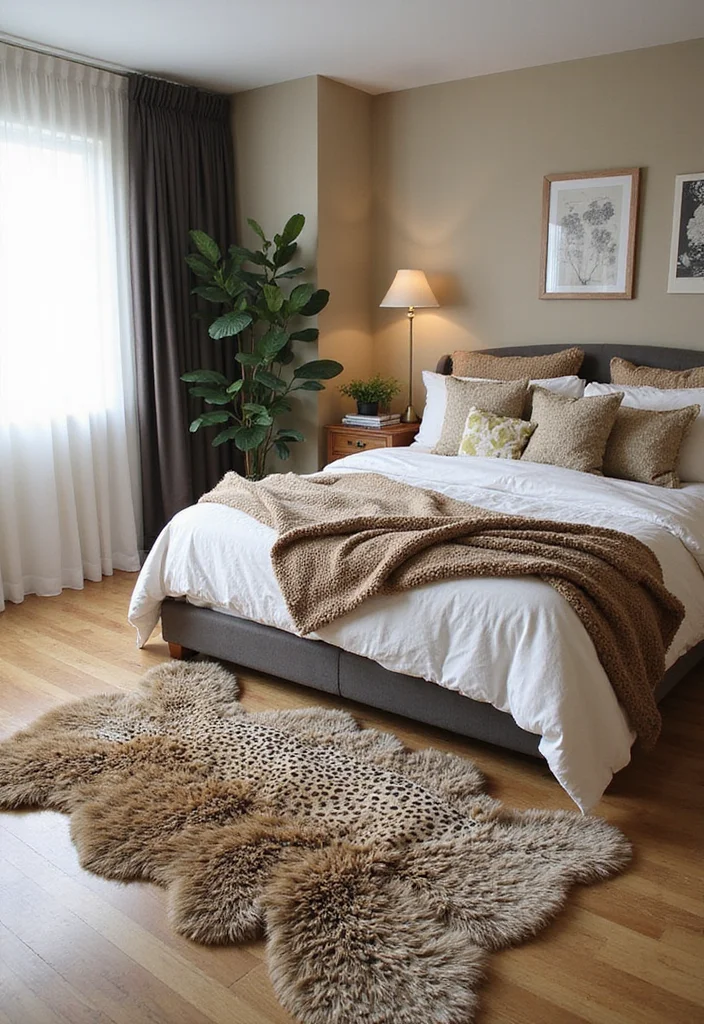 12 Cheetah Bedroom Ideas for Bold Fun Patterned Personality 3. Animal Print Rugs